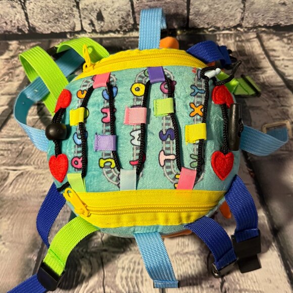 Beetoy Owl Sensory Buckle Pillow Zipper Toys Toddlers 1-3, Toddler Travel Toy - Picture 5 of 8